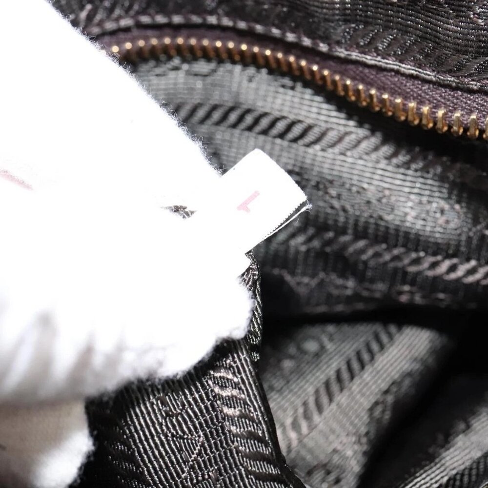 PRADA Boston Bag Nylon Khaki Gold Auth bs21678 - Picture 11 of 16